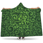 Green Irish Saint Patrick's Day Print Hooded Blanket