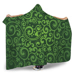 Green Irish Saint Patrick's Day Print Hooded Blanket