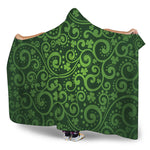 Green Irish Saint Patrick's Day Print Hooded Blanket