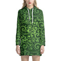 Green Irish Saint Patrick's Day Print Pullover Hoodie Dress