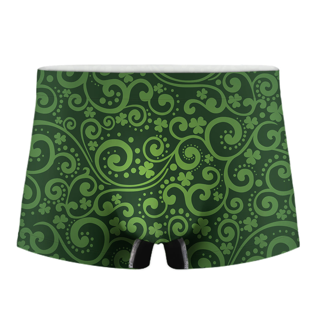 Green Irish Saint Patrick's Day Print Men's Boxer Briefs