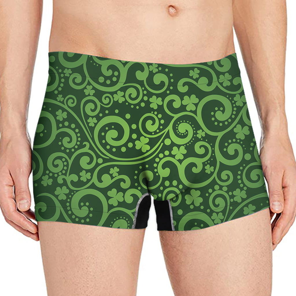 Green Irish Saint Patrick's Day Print Men's Boxer Briefs