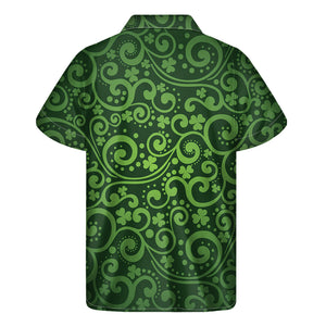 Green Irish Saint Patrick's Day Print Men's Short Sleeve Shirt