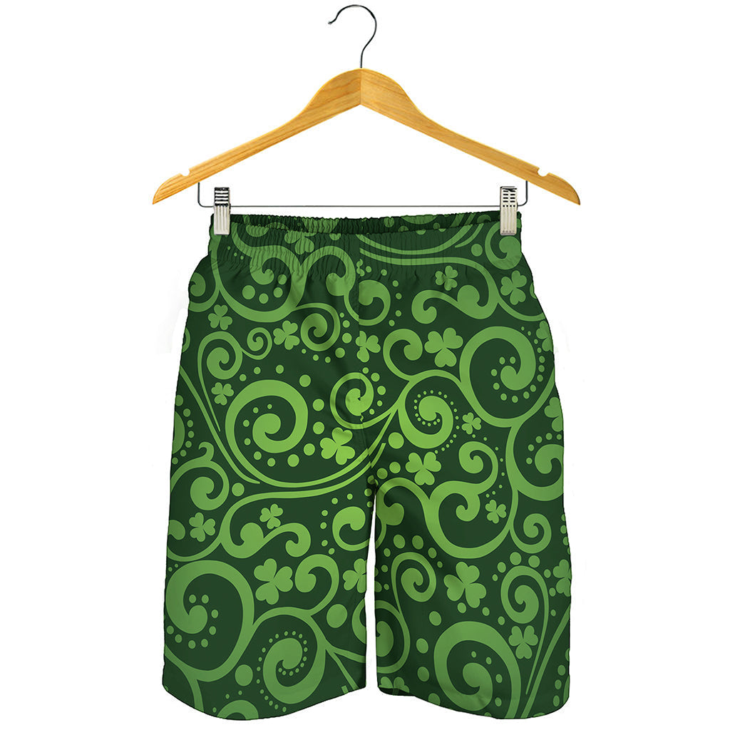 Green Irish Saint Patrick's Day Print Men's Shorts