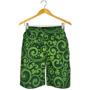 Green Irish Saint Patrick's Day Print Men's Shorts