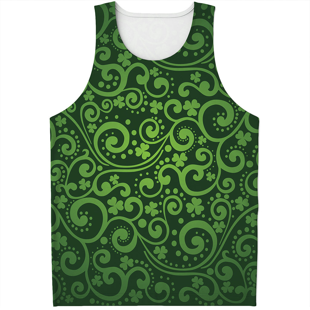 Green Irish Saint Patrick's Day Print Men's Tank Top