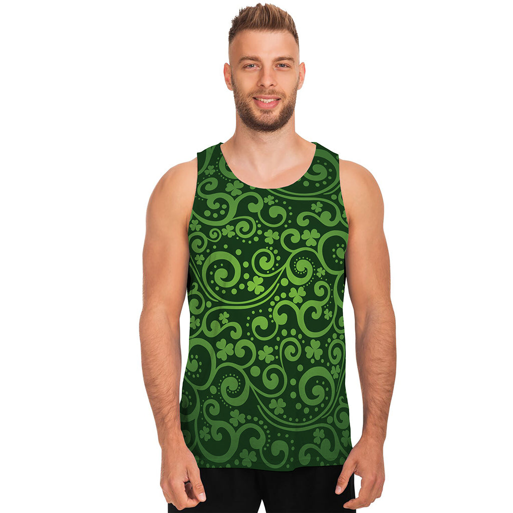 Green Irish Saint Patrick's Day Print Men's Tank Top