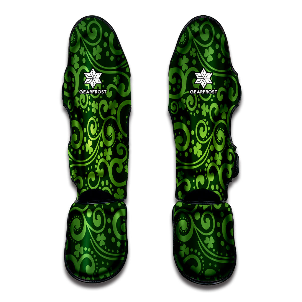 Green Irish Saint Patrick's Day Print Muay Thai Shin Guard