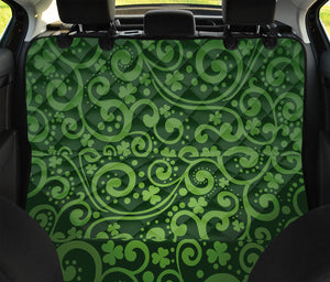 Green Irish Saint Patrick's Day Print Pet Car Back Seat Cover