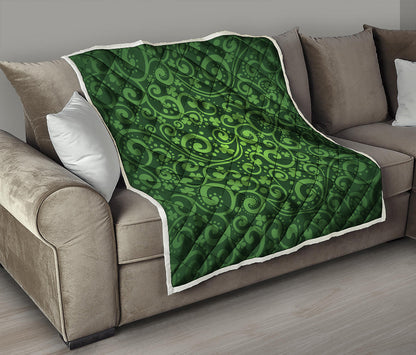 Green Irish Saint Patrick's Day Print Quilt