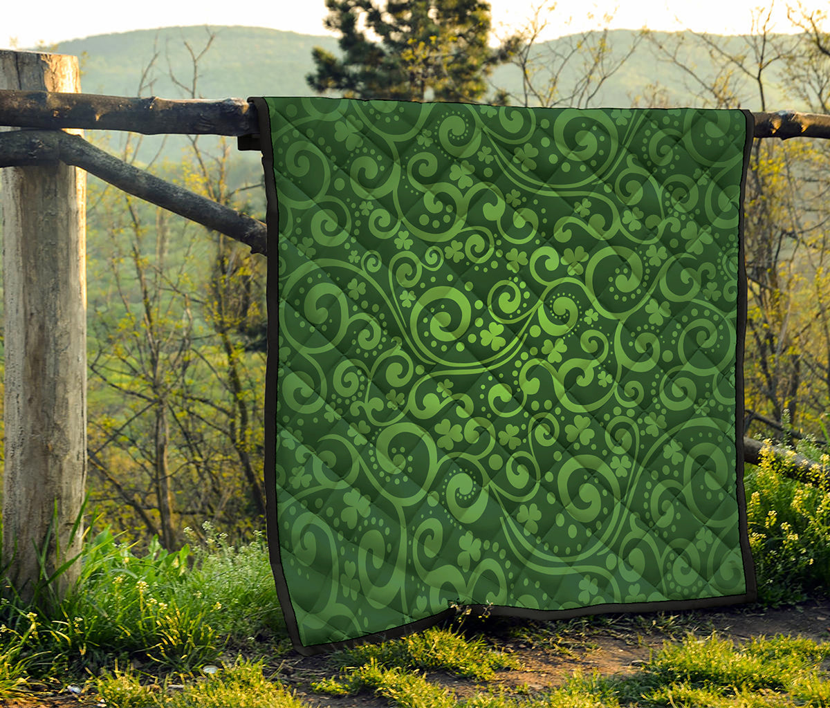 Green Irish Saint Patrick's Day Print Quilt