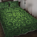 Green Irish Saint Patrick's Day Print Quilt Bed Set