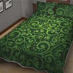 Green Irish Saint Patrick's Day Print Quilt Bed Set