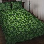 Green Irish Saint Patrick's Day Print Quilt Bed Set