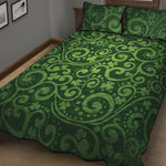 Green Irish Saint Patrick's Day Print Quilt Bed Set