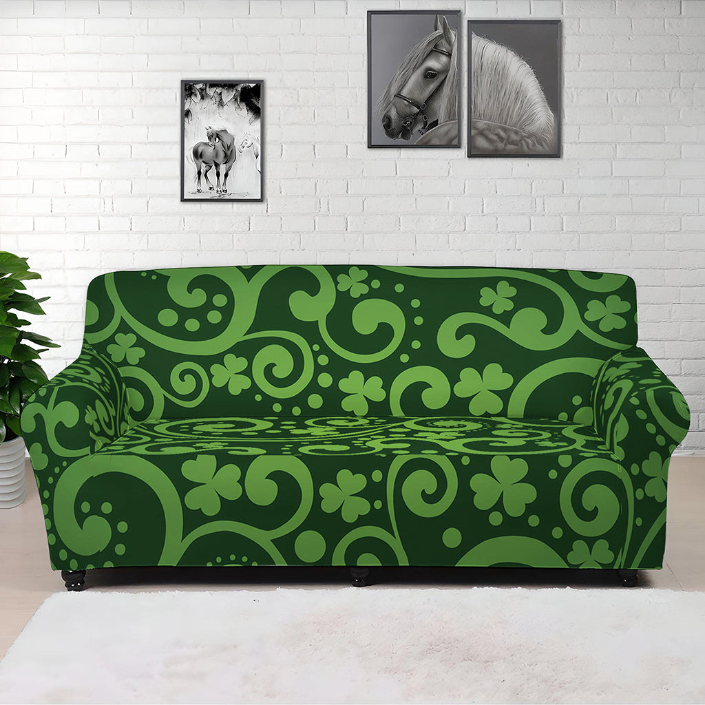Green Irish Saint Patrick's Day Print Sofa Cover