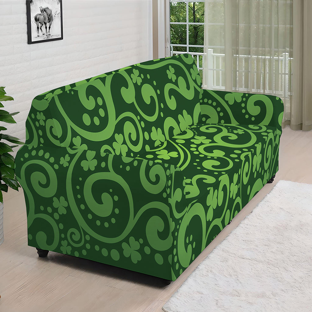 Green Irish Saint Patrick's Day Print Sofa Cover
