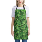 Green Ivy Leaf Pattern Print Apron