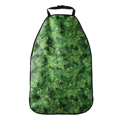 Green Ivy Leaf Pattern Print Car Seat Organizers