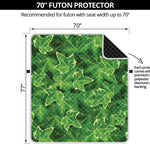 Green Ivy Leaf Pattern Print Futon Protector