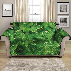 Green Ivy Leaf Pattern Print Loveseat Protector