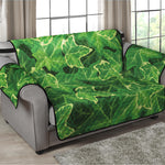 Green Ivy Leaf Pattern Print Loveseat Protector