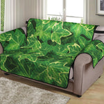 Green Ivy Leaf Pattern Print Loveseat Protector