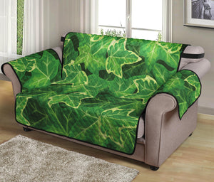 Green Ivy Leaf Pattern Print Loveseat Protector