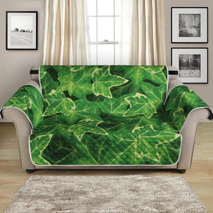 Green Ivy Leaf Pattern Print Loveseat Protector