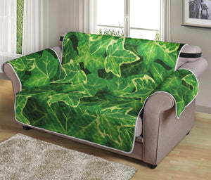 Green Ivy Leaf Pattern Print Loveseat Protector