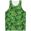 Green Ivy Leaf Pattern Print Men's Tank Top