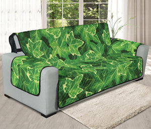 Green Ivy Leaf Pattern Print Oversized Sofa Protector