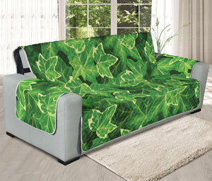 Green Ivy Leaf Pattern Print Oversized Sofa Protector