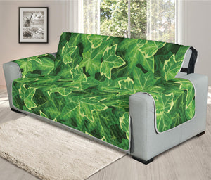 Green Ivy Leaf Pattern Print Oversized Sofa Protector