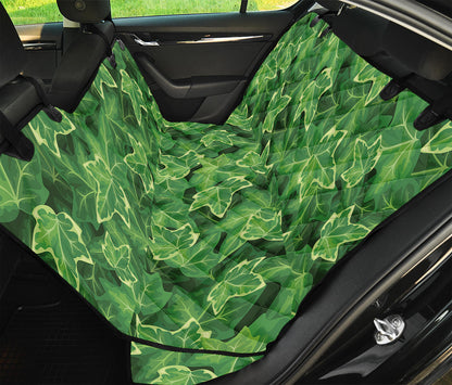 Green Ivy Leaf Pattern Print Pet Car Back Seat Cover