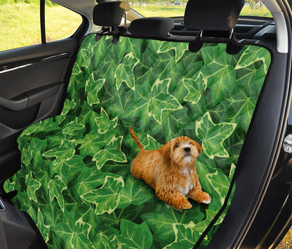 Green Ivy Leaf Pattern Print Pet Car Back Seat Cover
