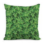Green Ivy Leaf Pattern Print Pillow Cover