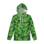 Green Ivy Leaf Pattern Print Pullover Hoodie