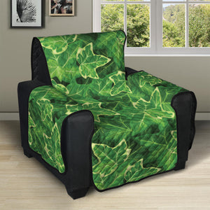 Green Ivy Leaf Pattern Print Recliner Protector