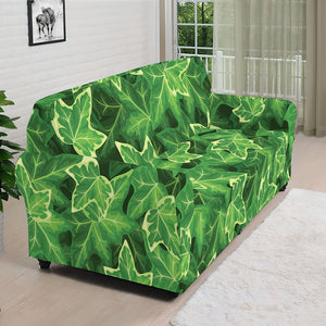 Green Ivy Leaf Pattern Print Sofa Cover