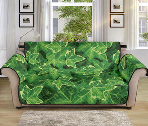 Green Ivy Leaf Pattern Print Sofa Protector