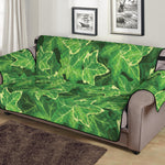 Green Ivy Leaf Pattern Print Sofa Protector