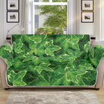 Green Ivy Leaf Pattern Print Sofa Protector