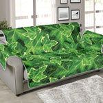 Green Ivy Leaf Pattern Print Sofa Protector