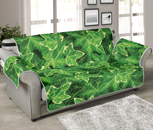 Green Ivy Leaf Pattern Print Sofa Protector