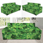 Green Ivy Leaf Pattern Print Sofa Slipcover