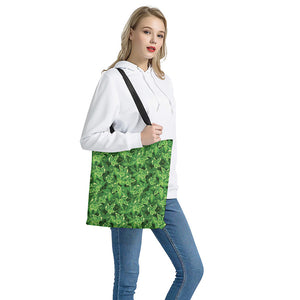 Green Ivy Leaf Pattern Print Tote Bag