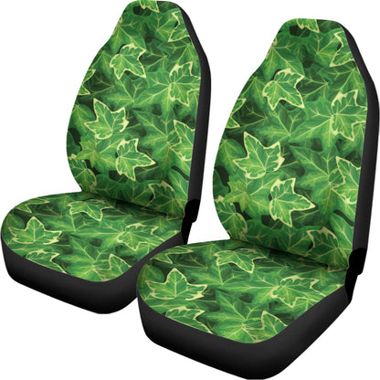 Green Ivy Leaf Pattern Print Universal Fit Car Seat Covers
