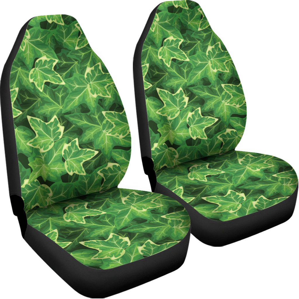 Green Ivy Leaf Pattern Print Universal Fit Car Seat Covers