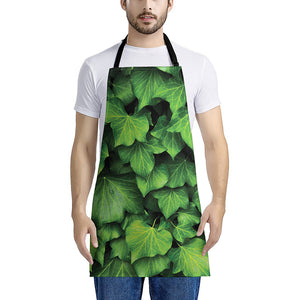 Green Ivy Leaf Print Apron